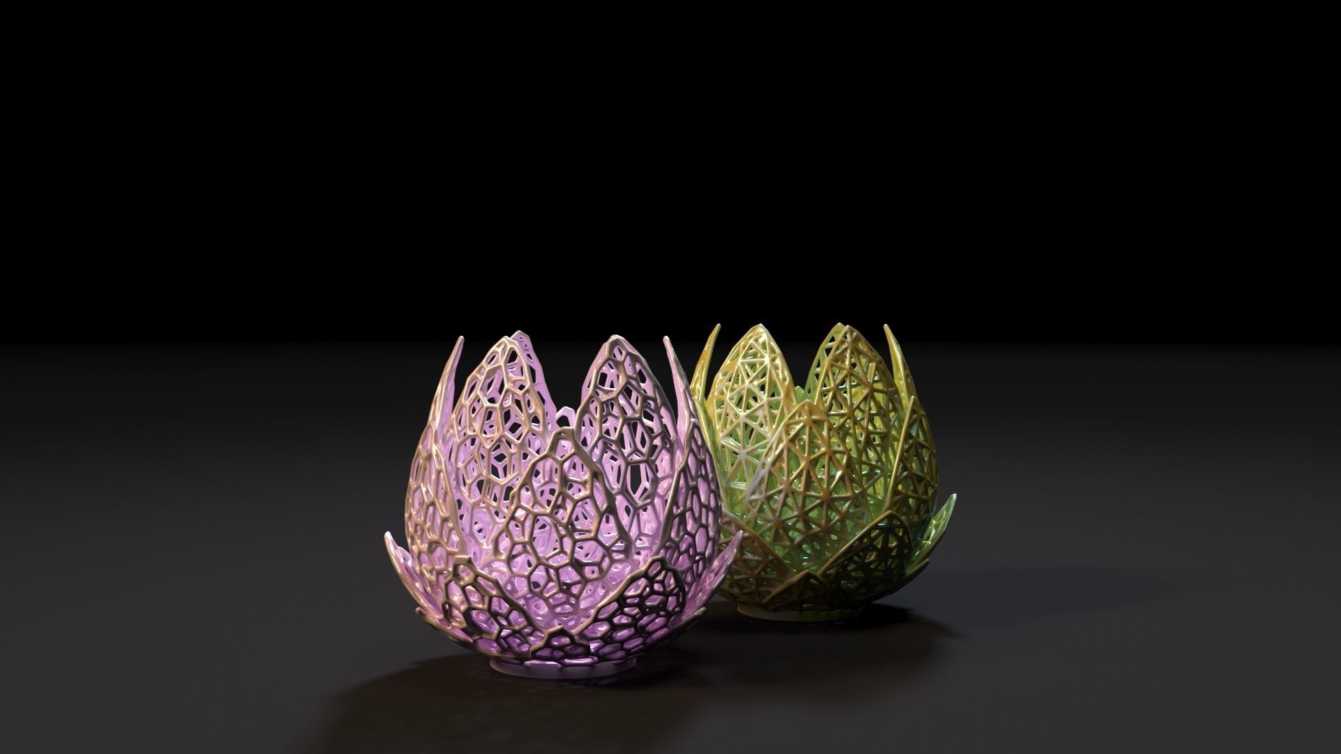 Vase lilies 3D print model_3