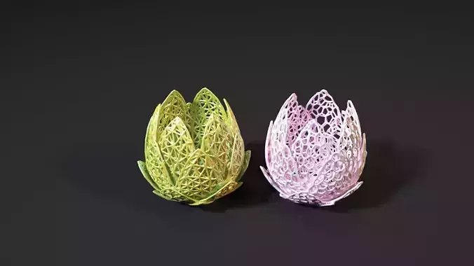 Vase lilies 3D print model