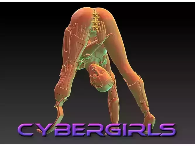 CYBERGIRLS -Natle- EROTIC MINIATURE 75 MM SCALE 3D print model