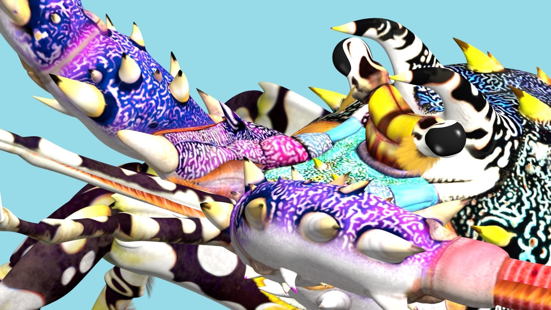 Ornate spiny lobster 3D model_25