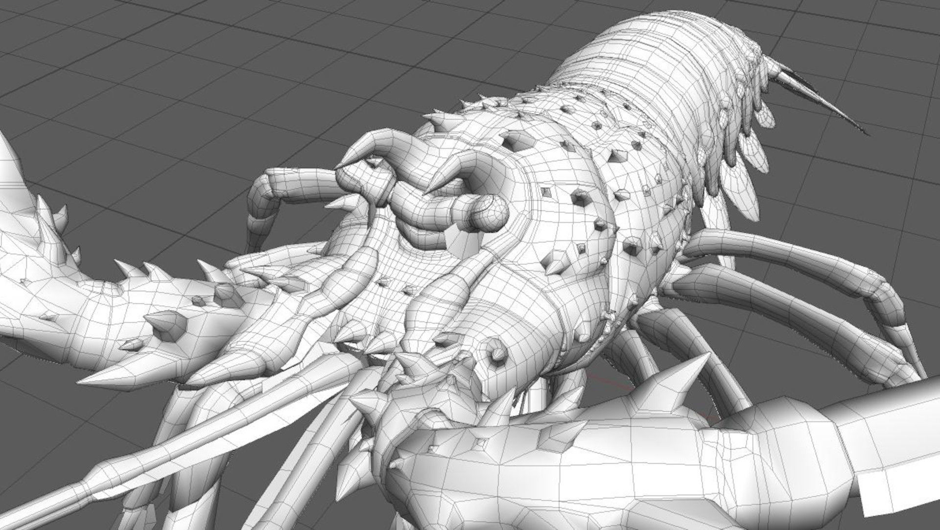 Ornate spiny lobster 3D model_31