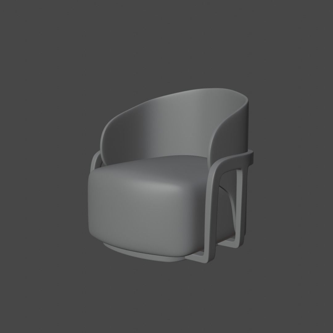 Unique Modern Sofa for Minimalist Interior Design Free low-poly 3D model_12