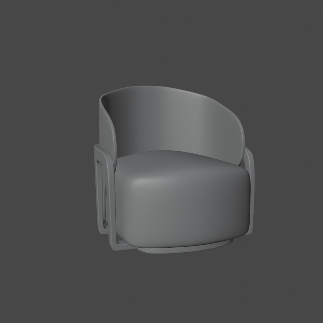 Unique Modern Sofa for Minimalist Interior Design Free low-poly 3D model_13