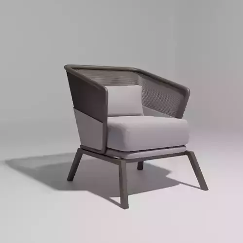 Modern Classic Wood Sofa Free low-poly 3D model