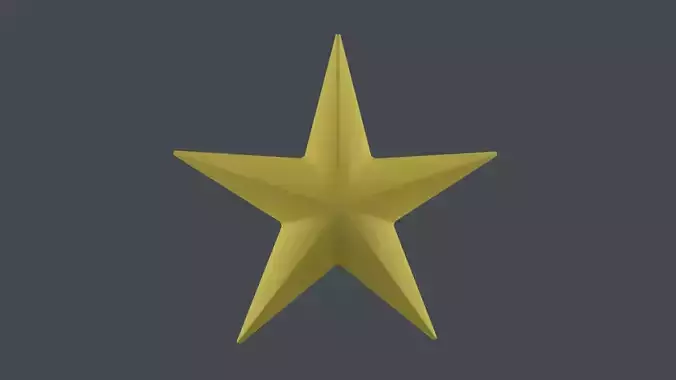 Star 3D Model gold