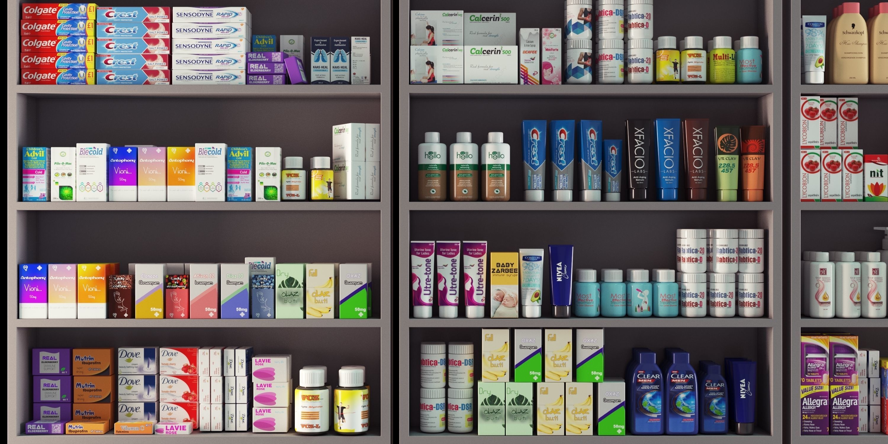 pharmacy showcase vol-01 Low-poly 3D model_4