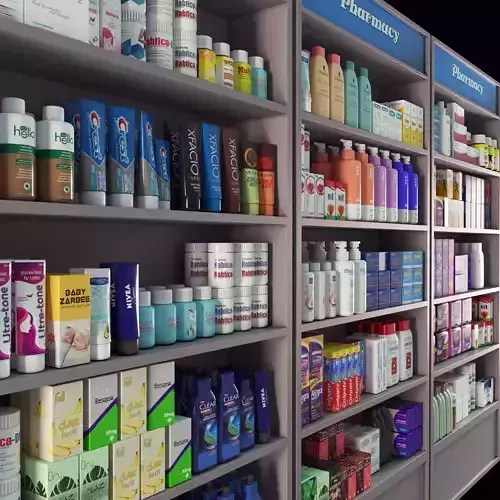 pharmacy showcase vol-01 Low-poly 3D model