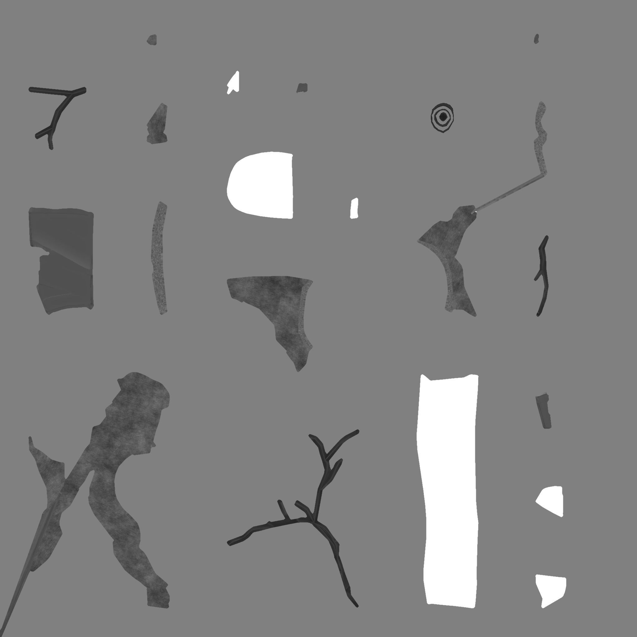 axe lava weapon low-poly ready for the game PBR  Low-poly 3D model_12