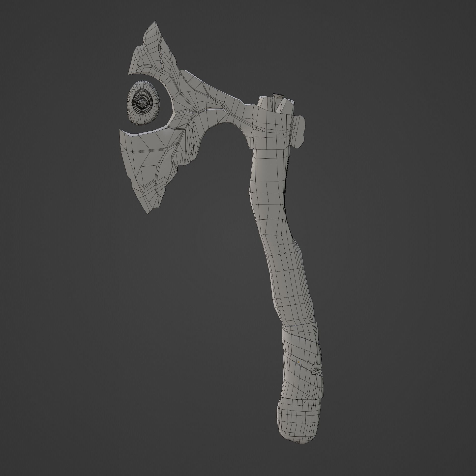 axe lava weapon low-poly ready for the game PBR  Low-poly 3D model_5