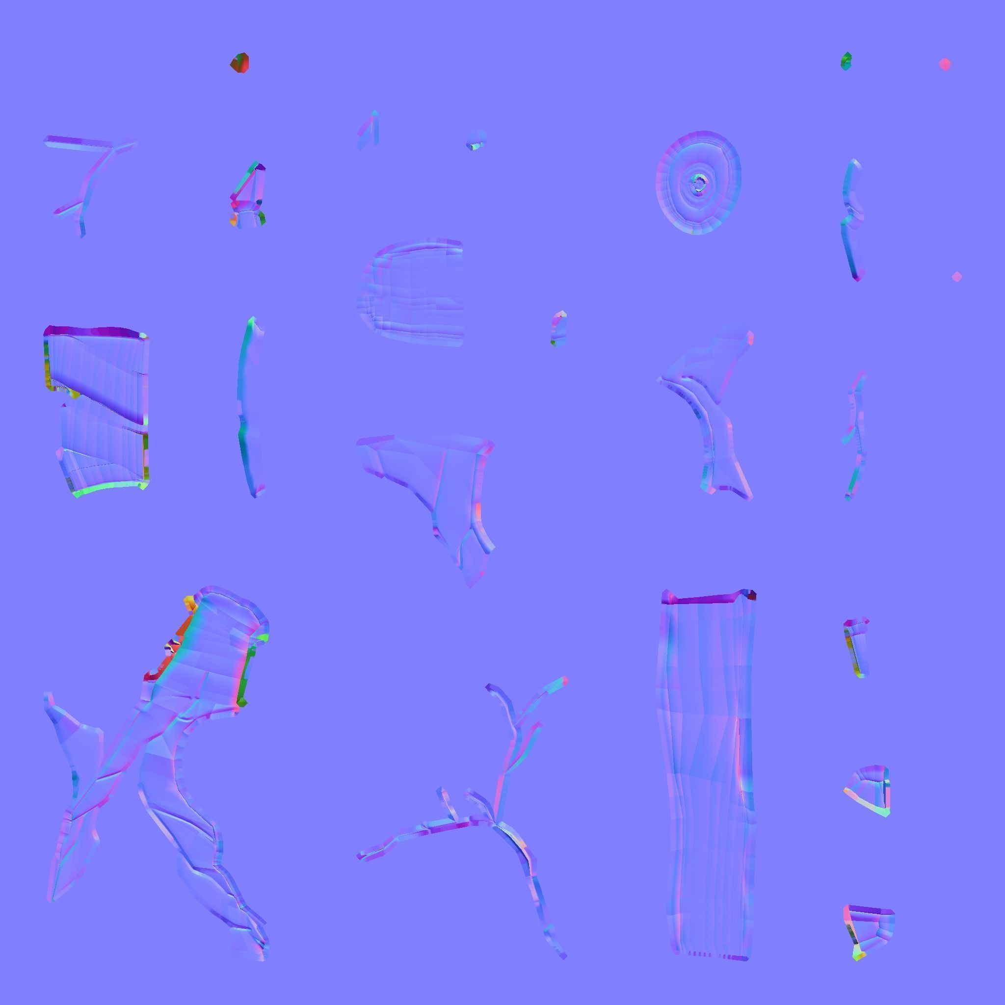 axe lava weapon low-poly ready for the game PBR  Low-poly 3D model_11