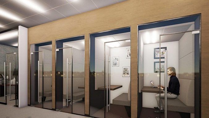 Coworking capsule 3D model
