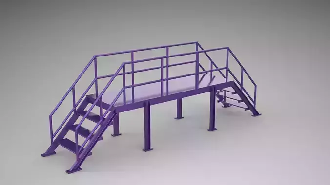 Stair ladder with metal steps