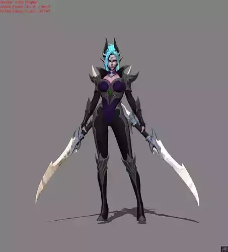 Karina MLBB Low-poly 3D model