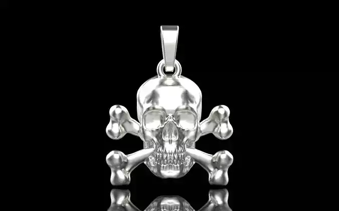 pirate skull pendant model 329