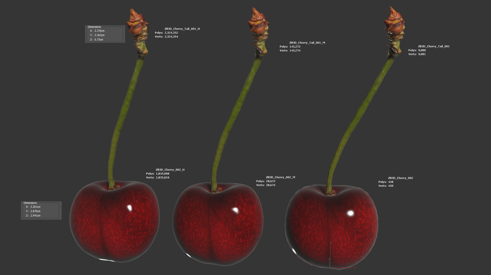 Cherry 3D model_5