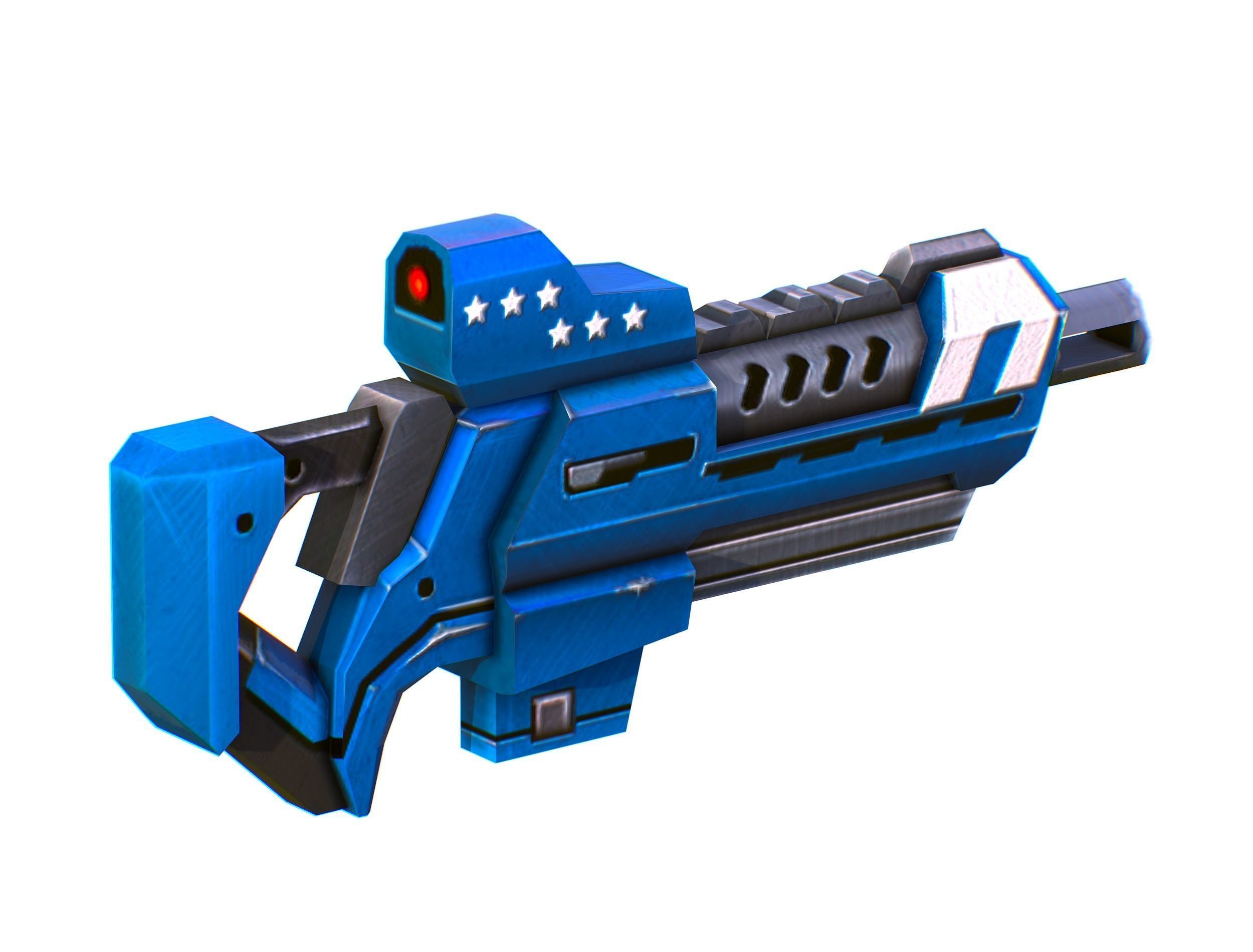 Lowpoly Cartoon Weapons Alliance Set Low-poly 3D model_33