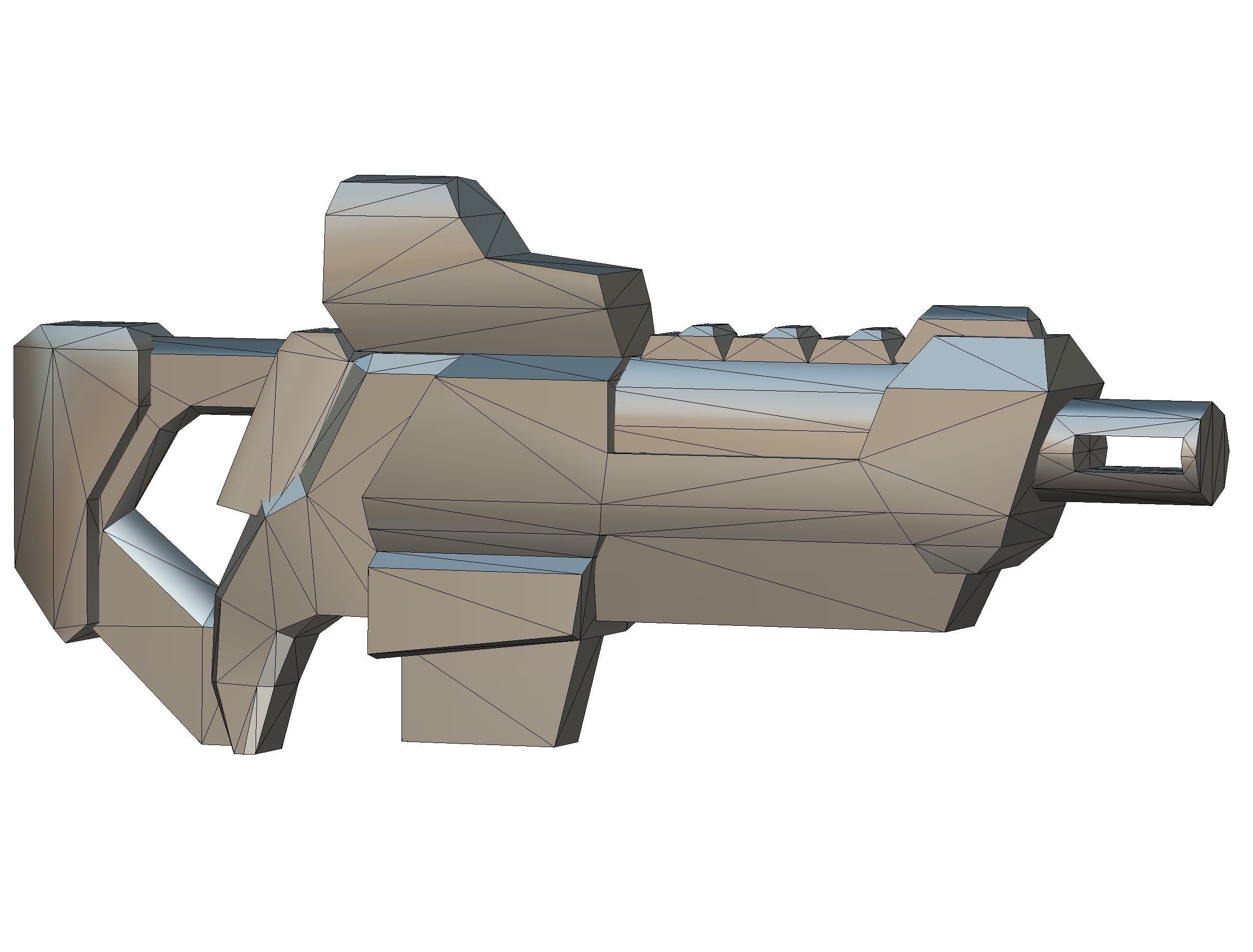 Lowpoly Cartoon Weapons Alliance Set Low-poly 3D model_28