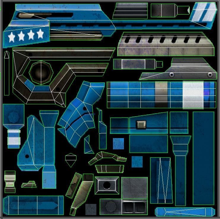 Lowpoly Cartoon Weapons Alliance Set Low-poly 3D model_61