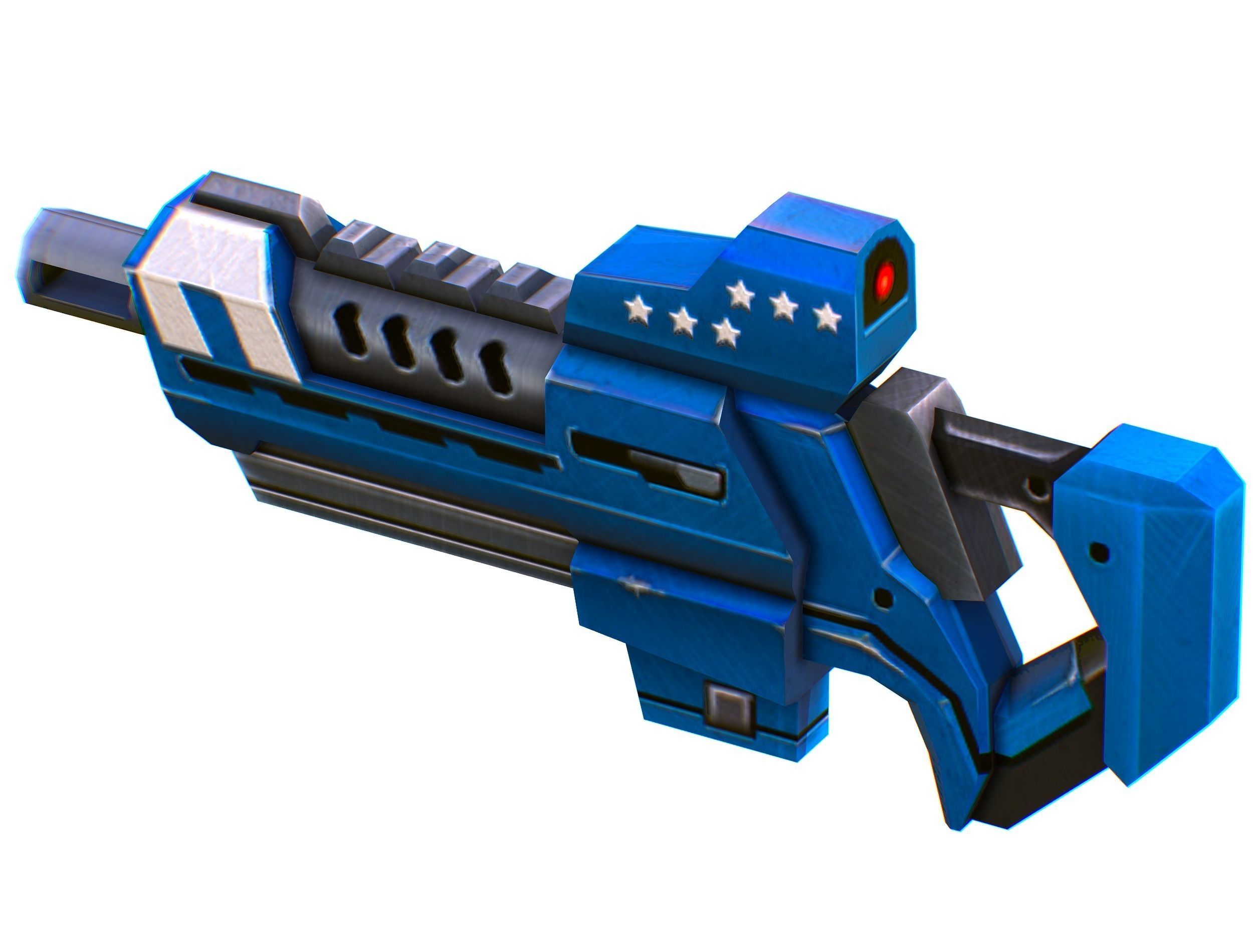 Lowpoly Cartoon Weapons Alliance Set Low-poly 3D model_24