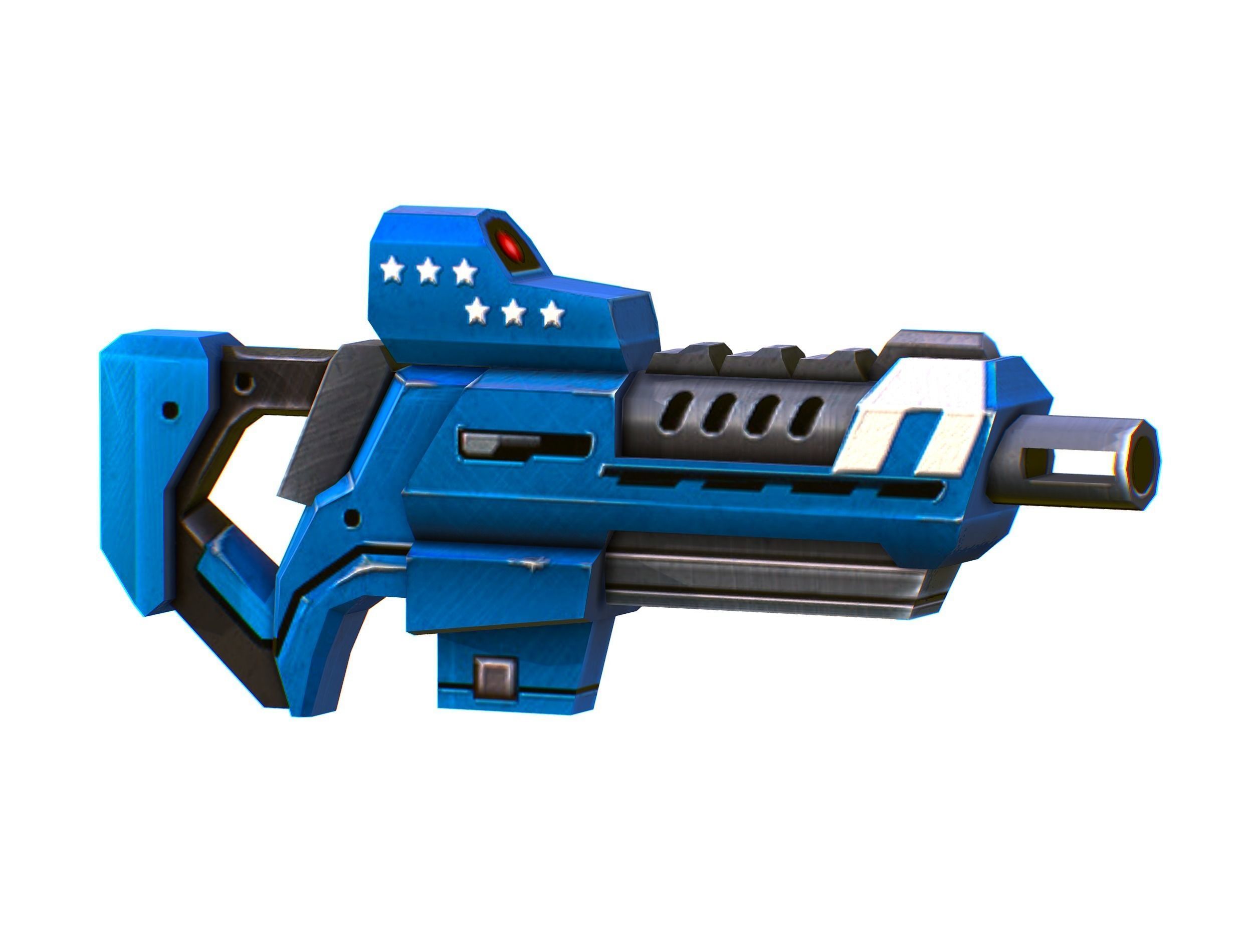 Lowpoly Cartoon Weapons Alliance Set Low-poly 3D model_26