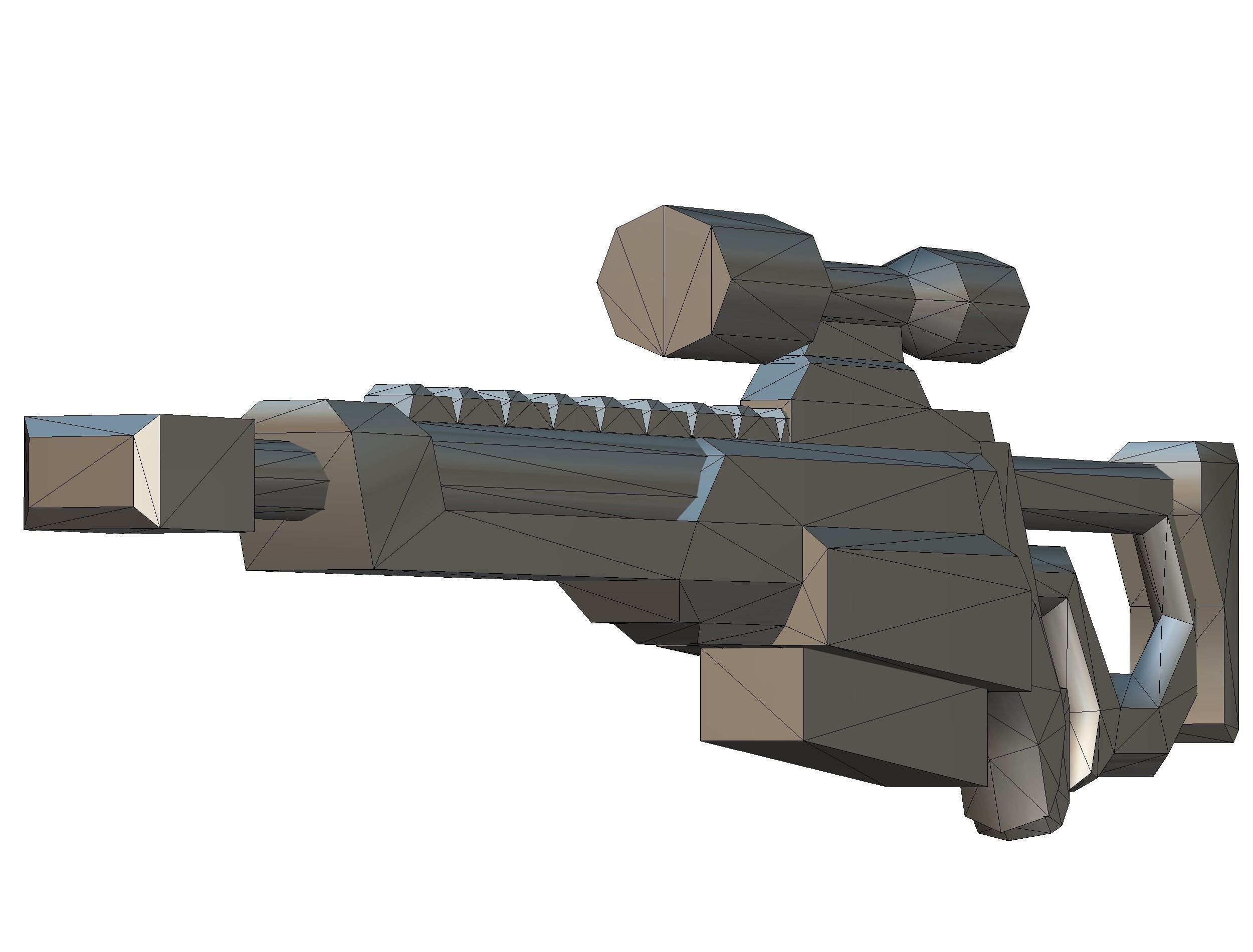 Lowpoly Cartoon Weapons Alliance Set Low-poly 3D model_50