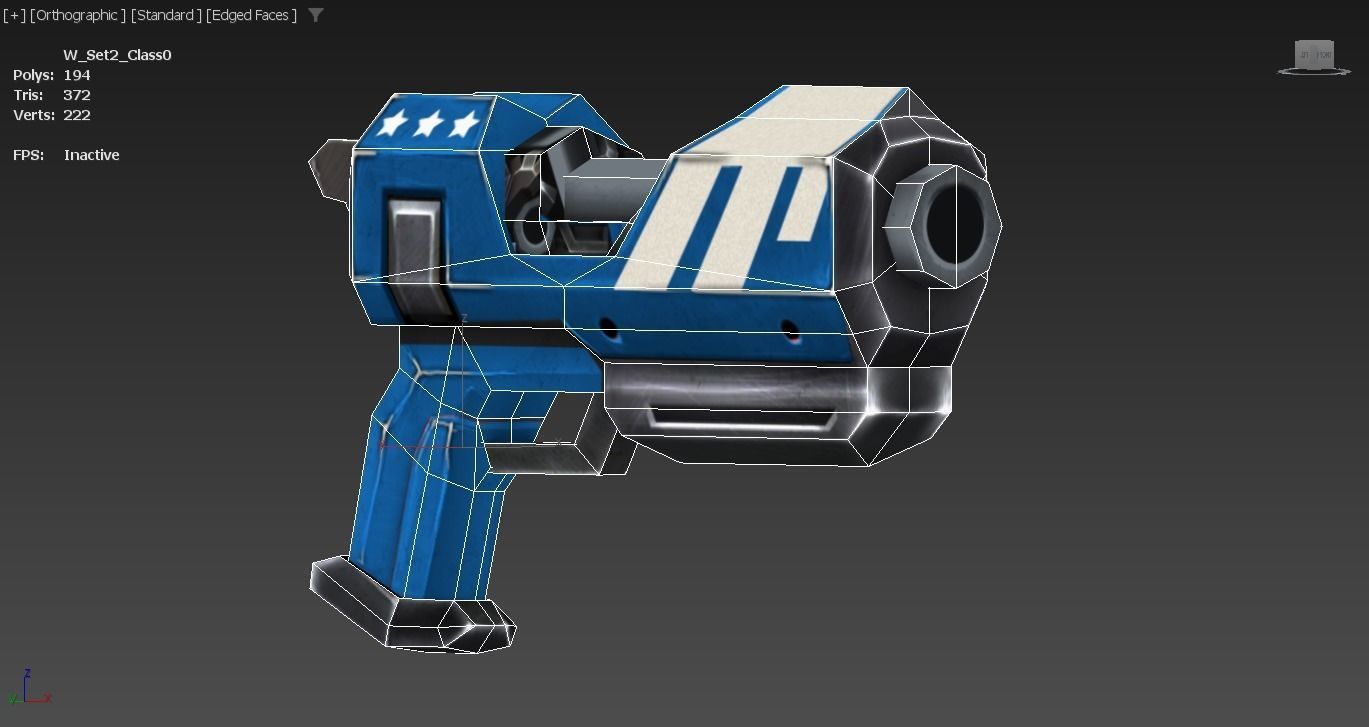 Lowpoly Cartoon Weapons Alliance Set Low-poly 3D model_10