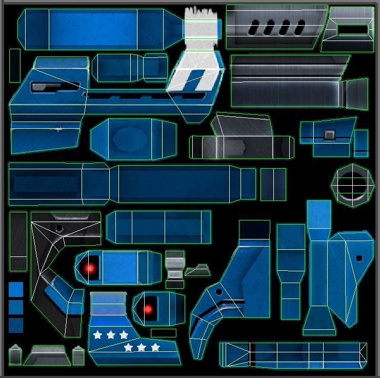 Lowpoly Cartoon Weapons Alliance Set Low-poly 3D model_35