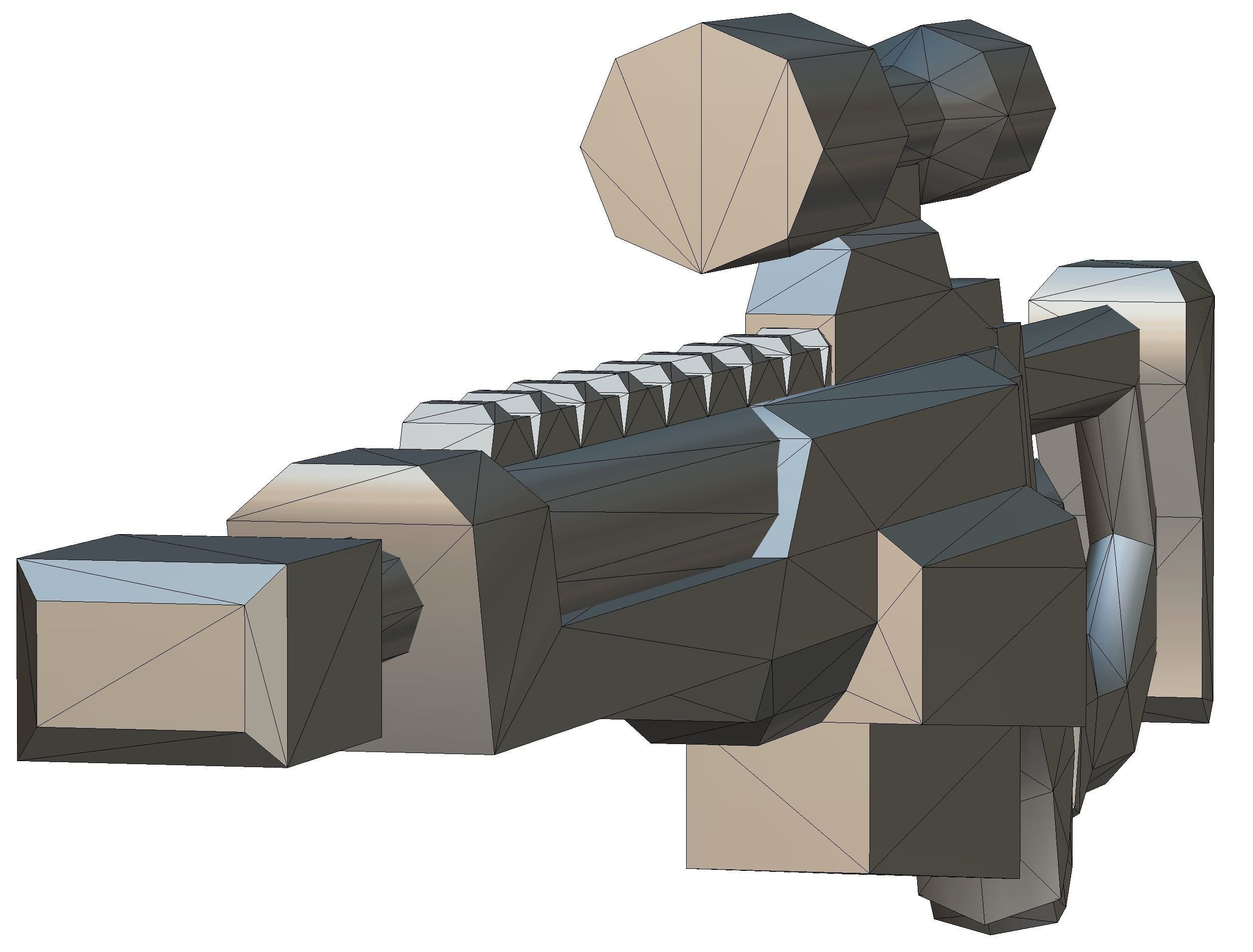 Lowpoly Cartoon Weapons Alliance Set Low-poly 3D model_49