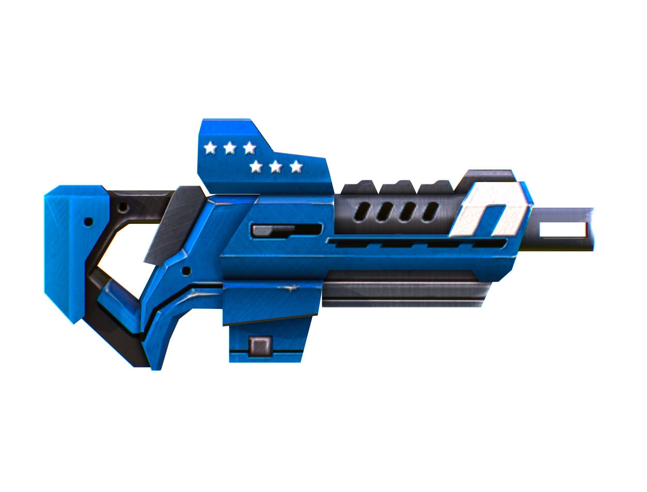 Lowpoly Cartoon Weapons Alliance Set Low-poly 3D model_20