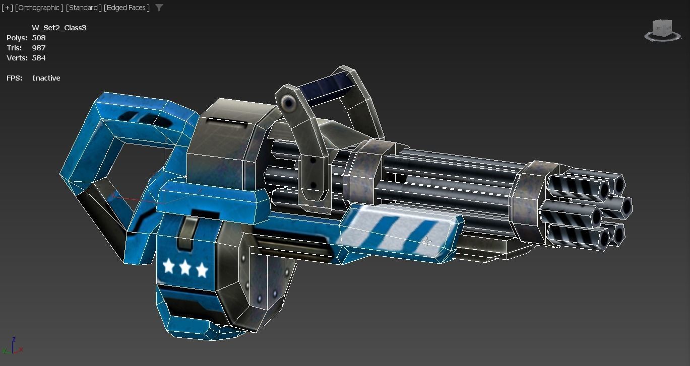 Lowpoly Cartoon Weapons Alliance Set Low-poly 3D model_84