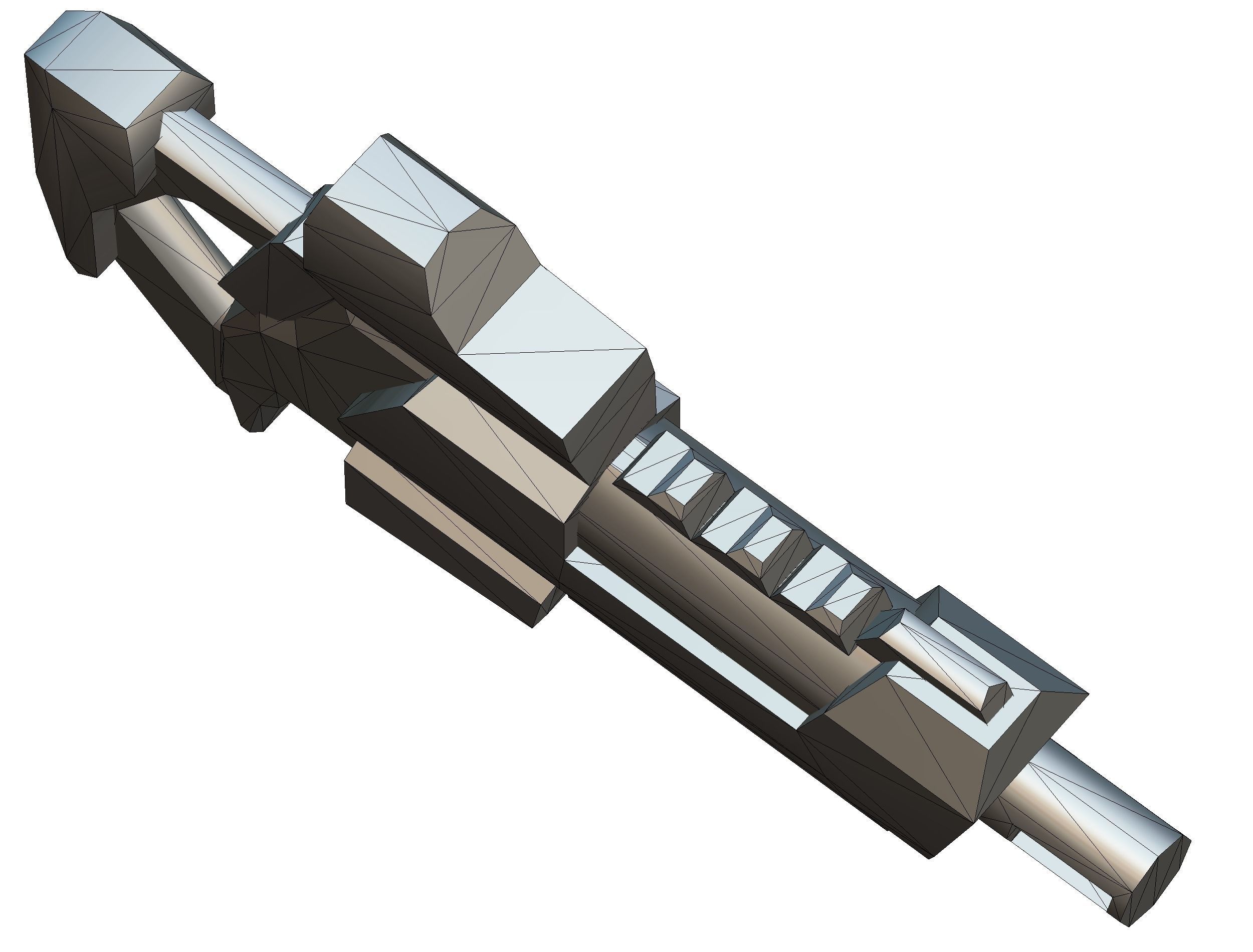 Lowpoly Cartoon Weapons Alliance Set Low-poly 3D model_30