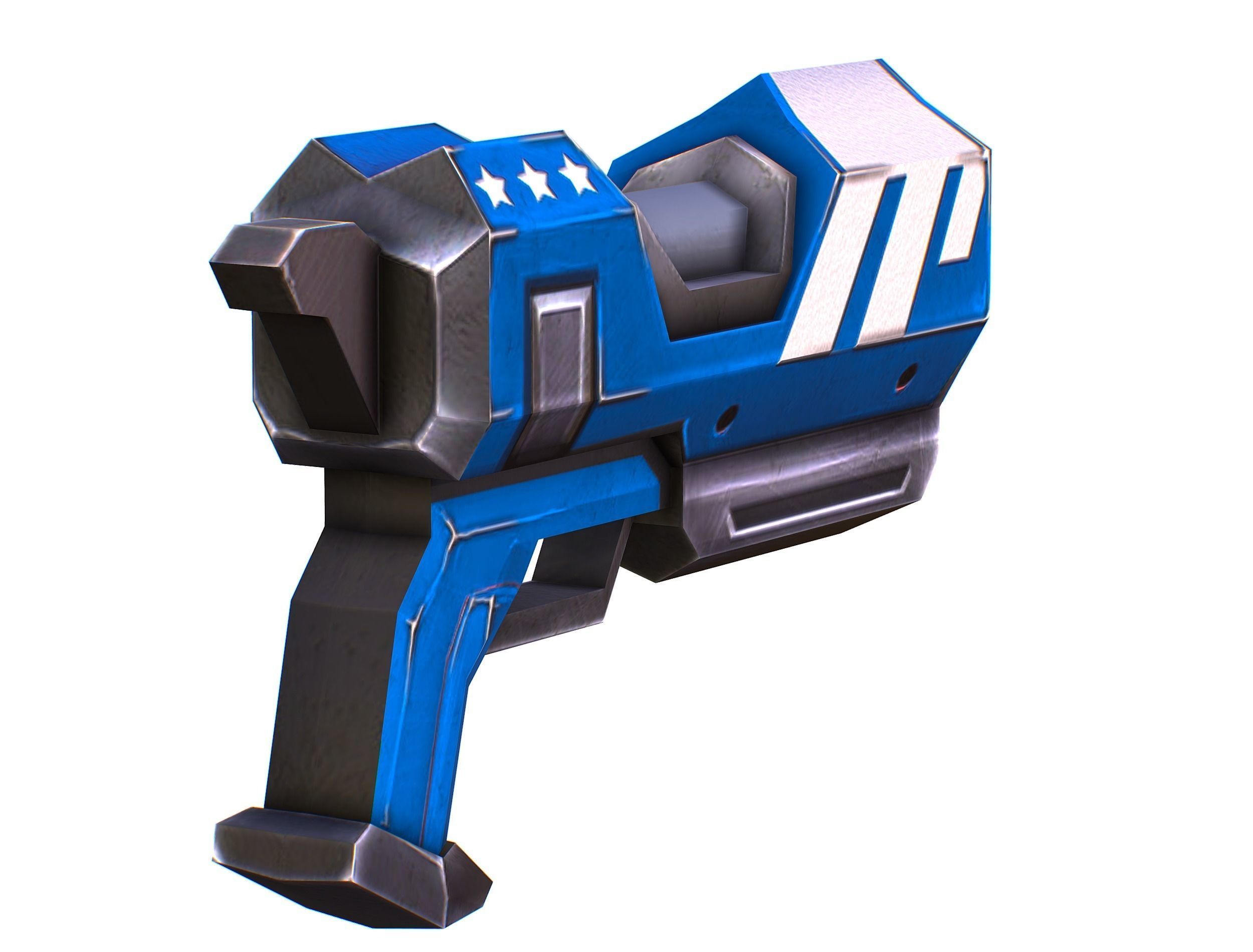 Lowpoly Cartoon Weapons Alliance Set Low-poly 3D model_7