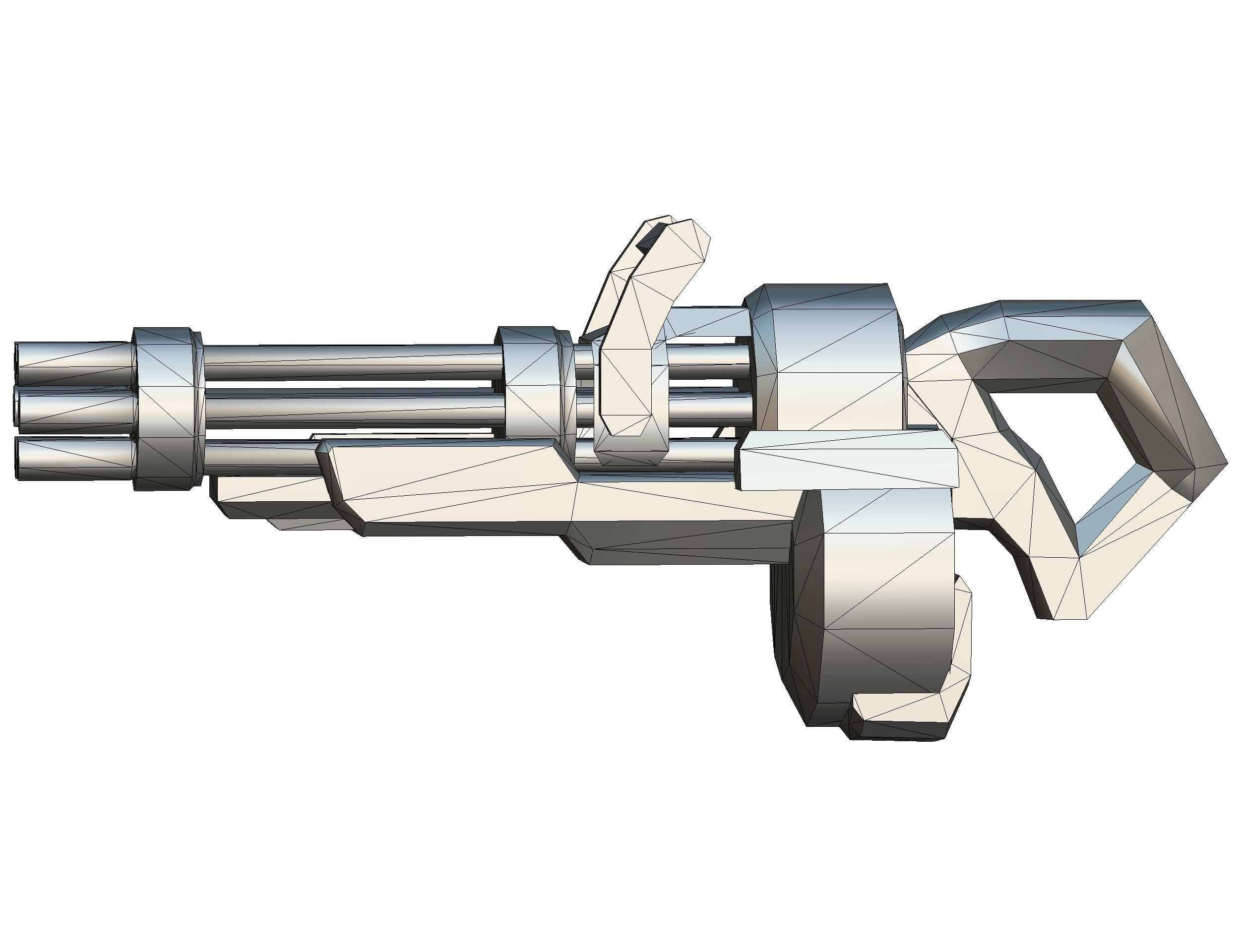 Lowpoly Cartoon Weapons Alliance Set Low-poly 3D model_78