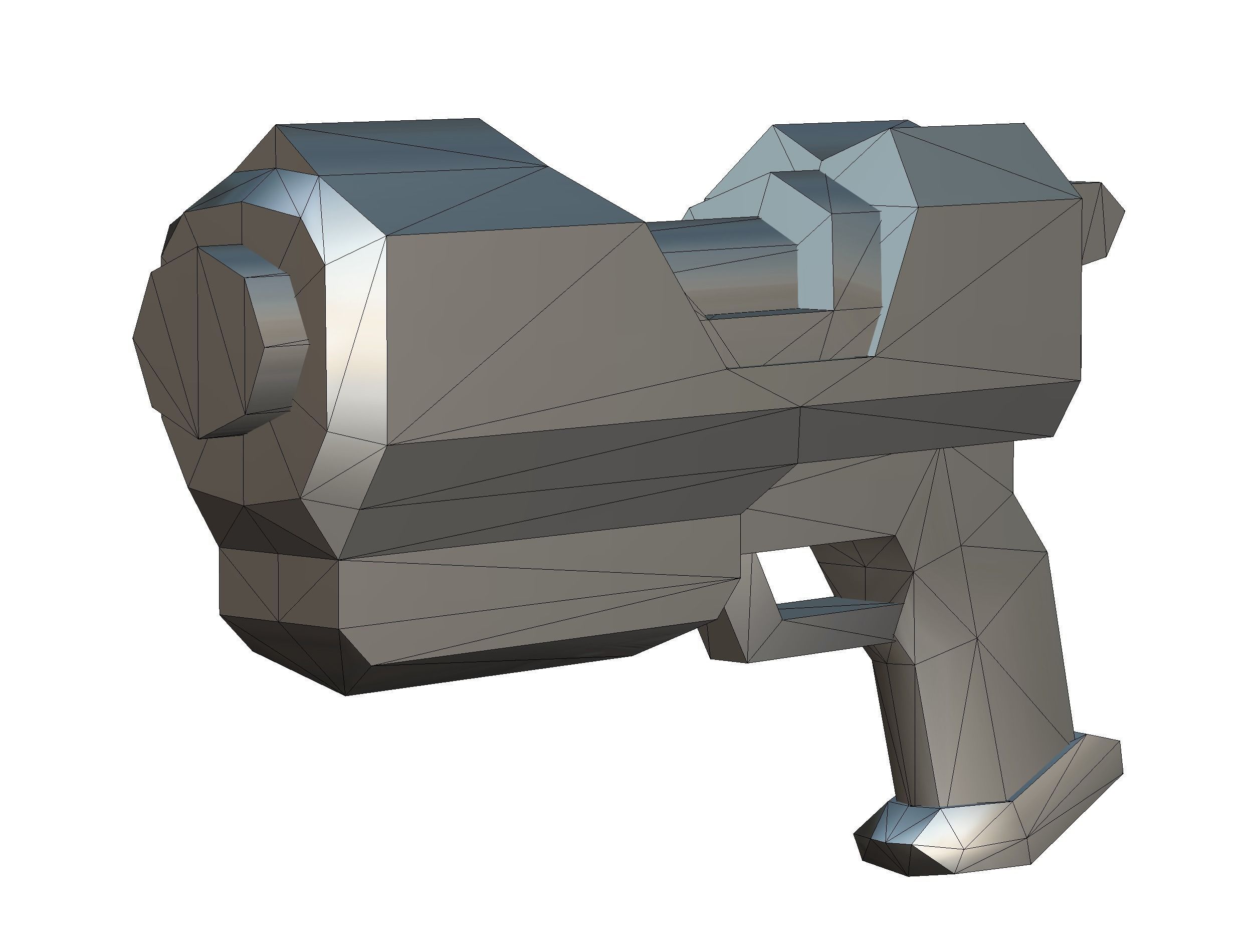 Lowpoly Cartoon Weapons Alliance Set Low-poly 3D model_16