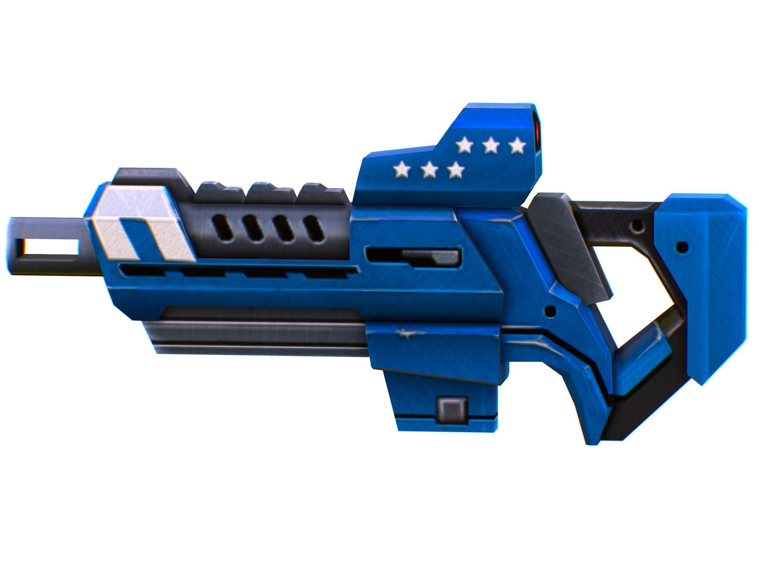 Lowpoly Cartoon Weapons Alliance Set Low-poly 3D model_25