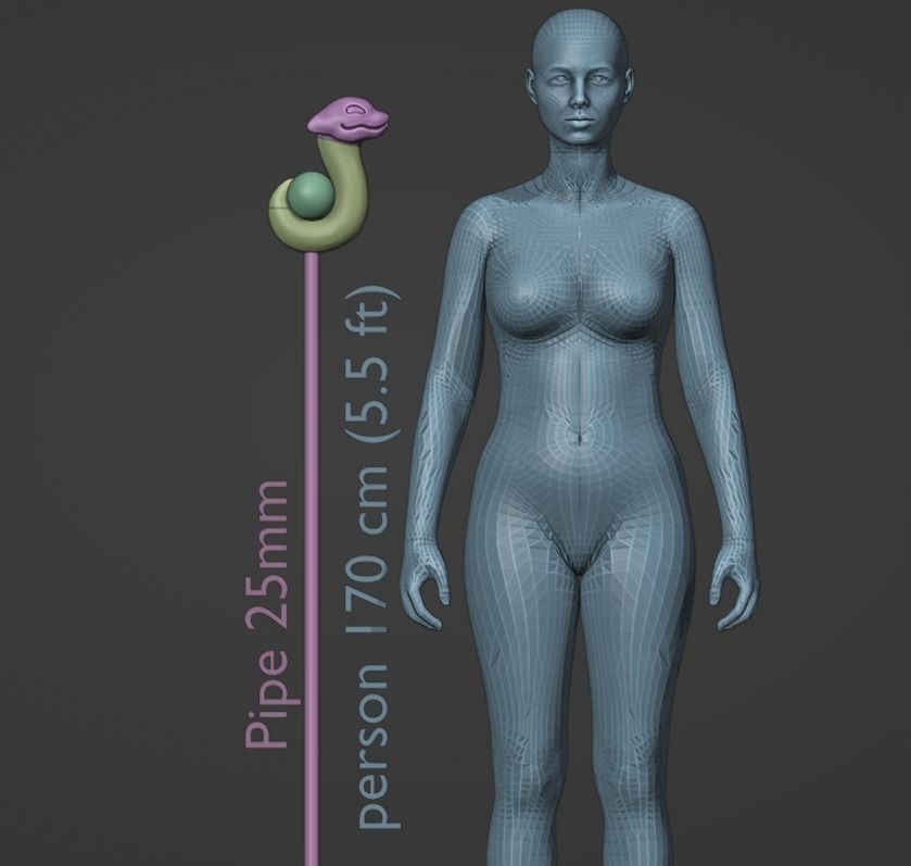 Owl house - Luz Stringbean staff - cosplay Palisman 3D print model_2