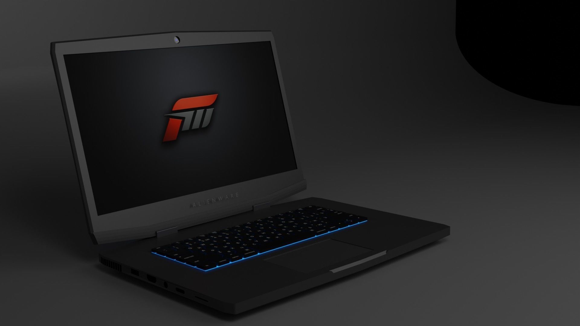 notebook case with orange stripe 3D model_1