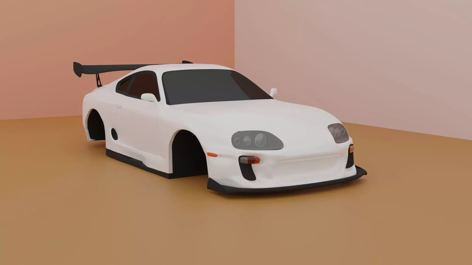 Toyota Supra MKVI Low-poly 3D model_0