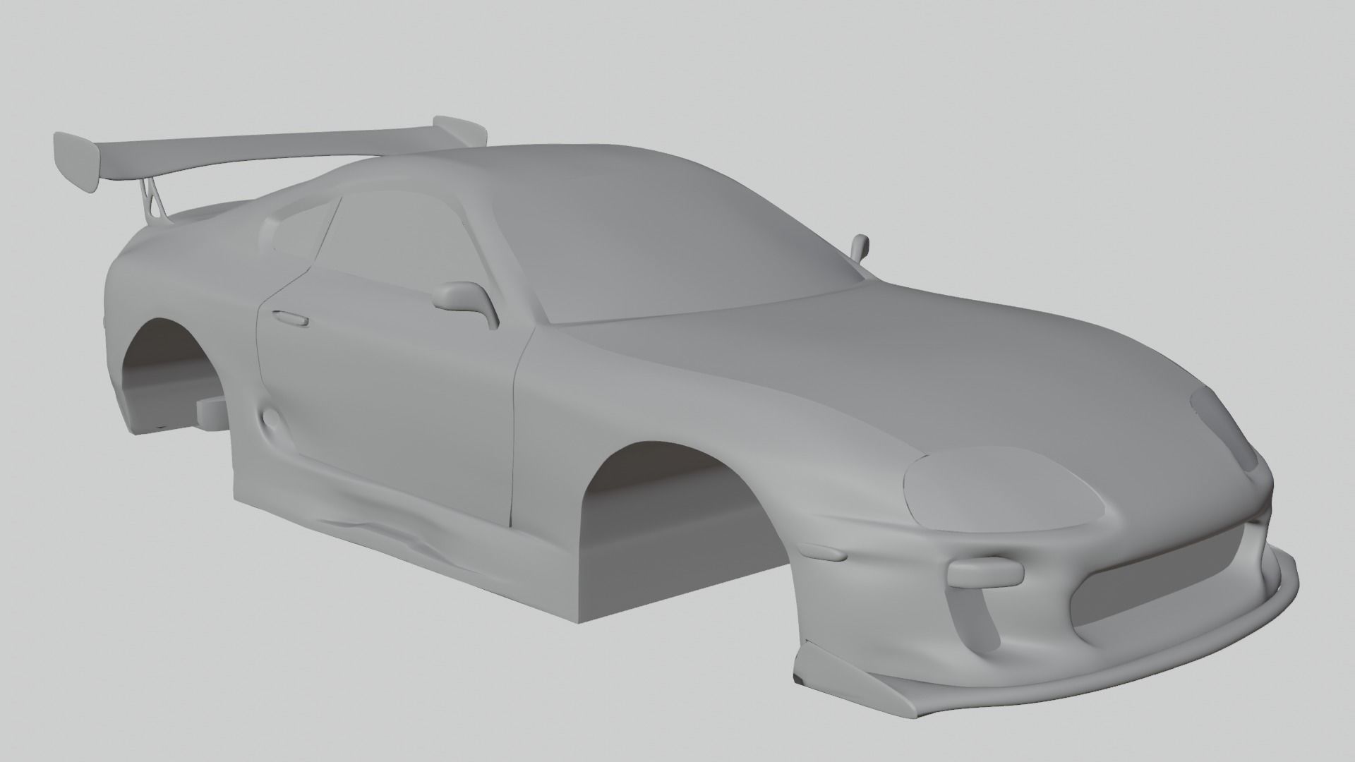 Toyota Supra MKVI Low-poly 3D model_1
