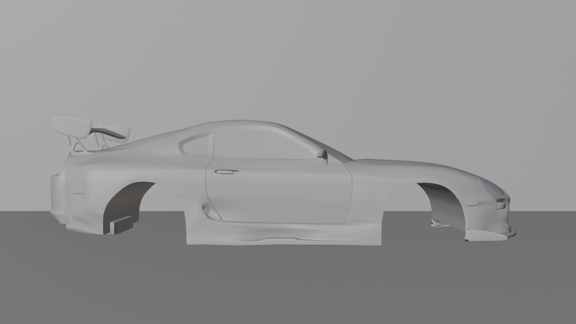 Toyota Supra MKVI Low-poly 3D model_4