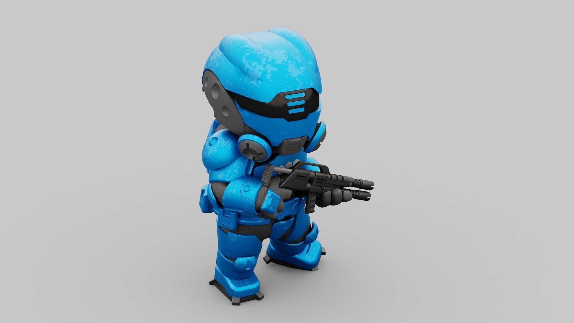 TOON TROOPER ELIOT RIGGED 3D model_15