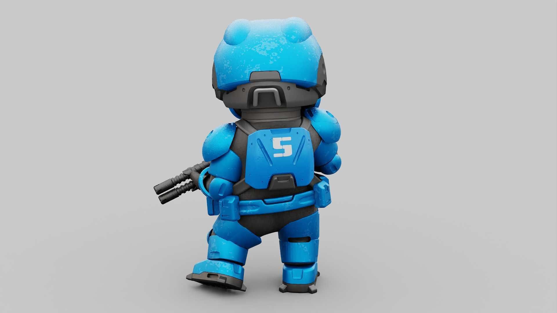TOON TROOPER ELIOT RIGGED 3D model_17