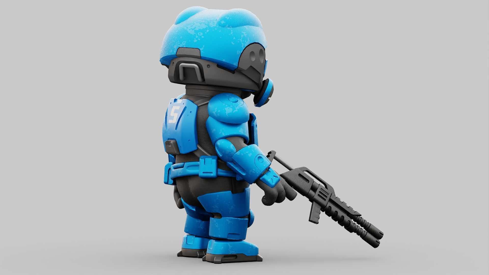 TOON TROOPER ELIOT RIGGED 3D model_23