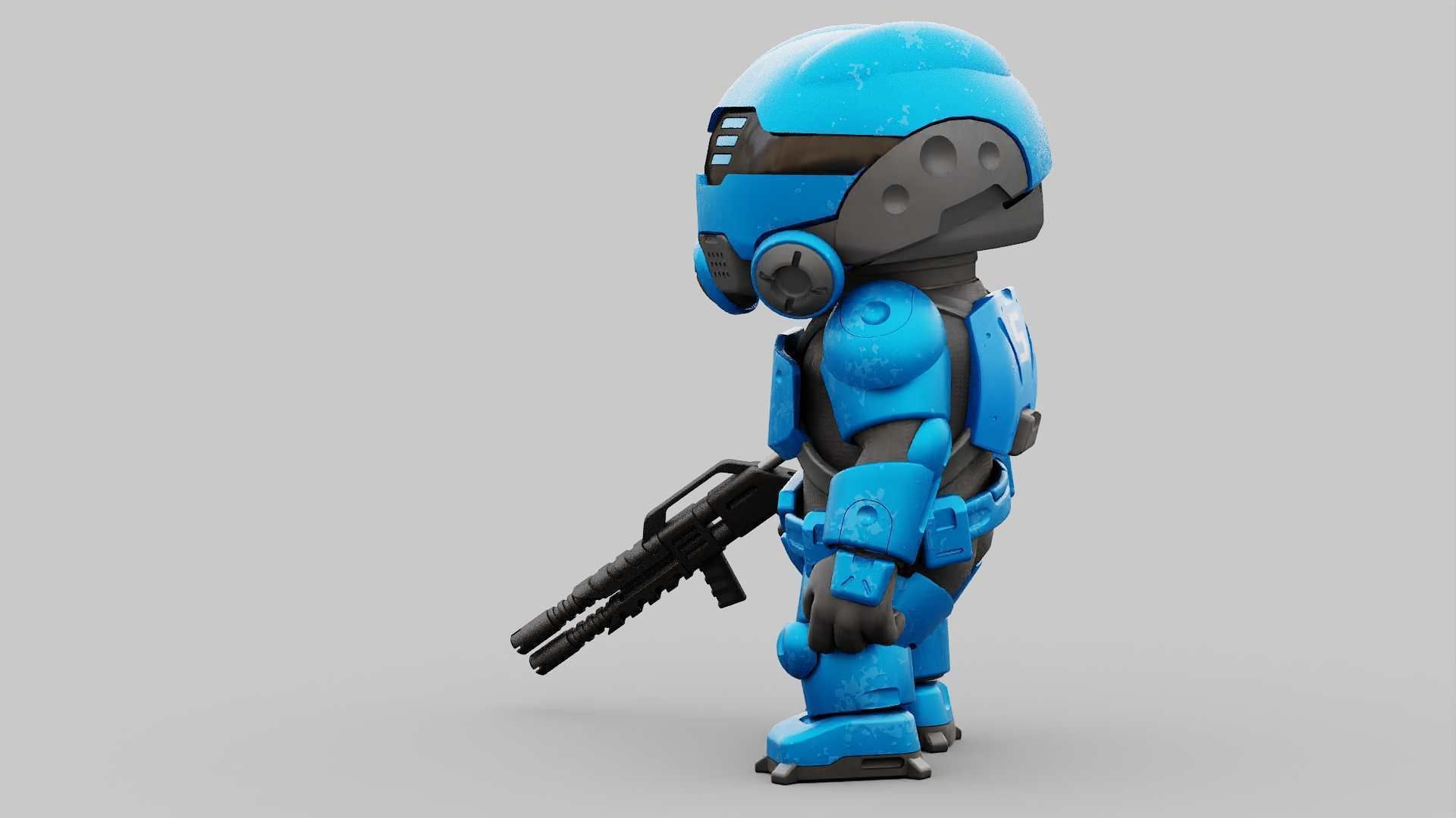 TOON TROOPER ELIOT RIGGED 3D model_26