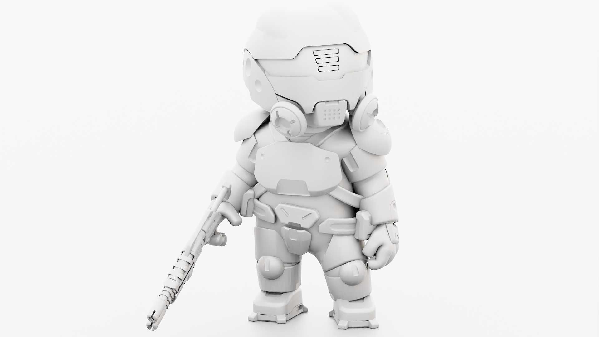TOON TROOPER ELIOT RIGGED 3D model_34