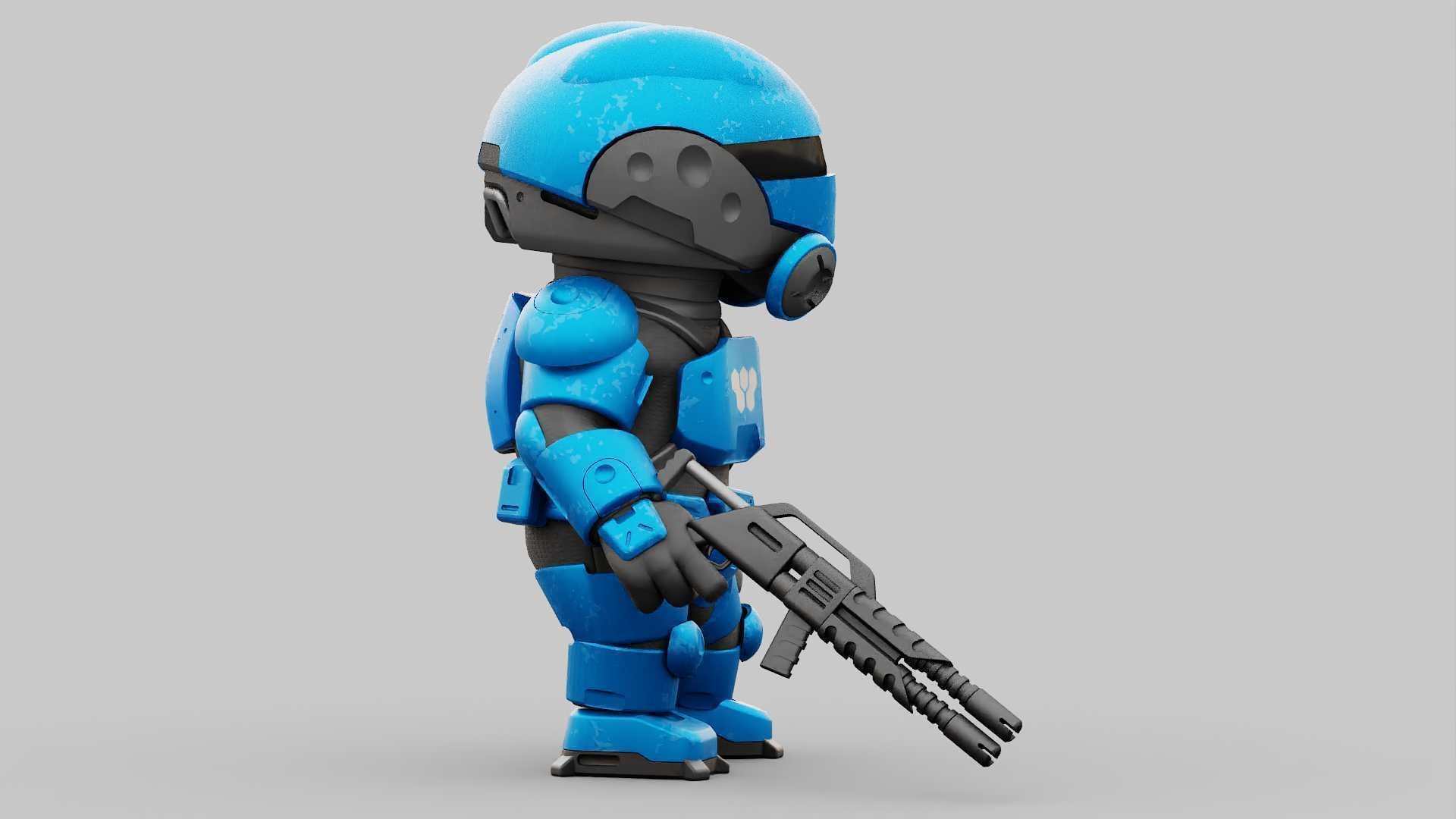 TOON TROOPER ELIOT RIGGED 3D model_22