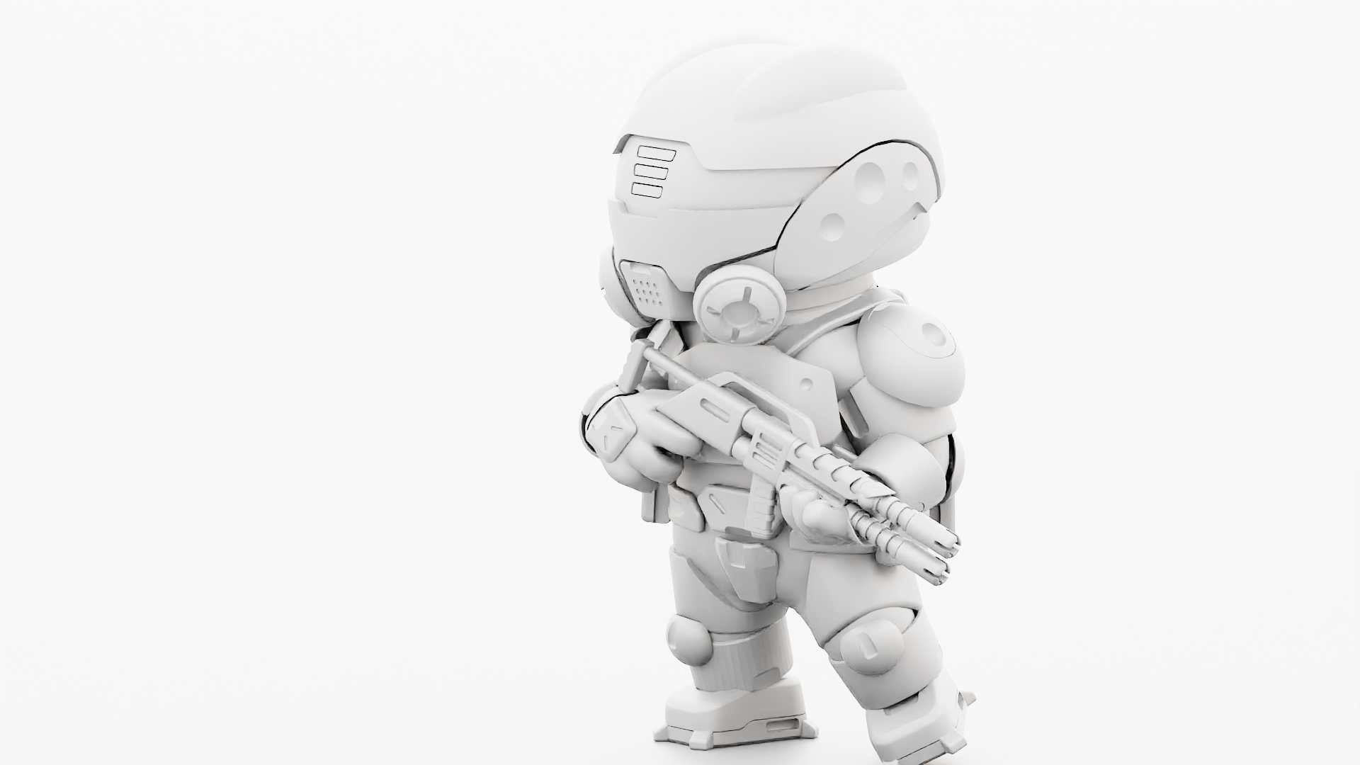 TOON TROOPER ELIOT RIGGED 3D model_31