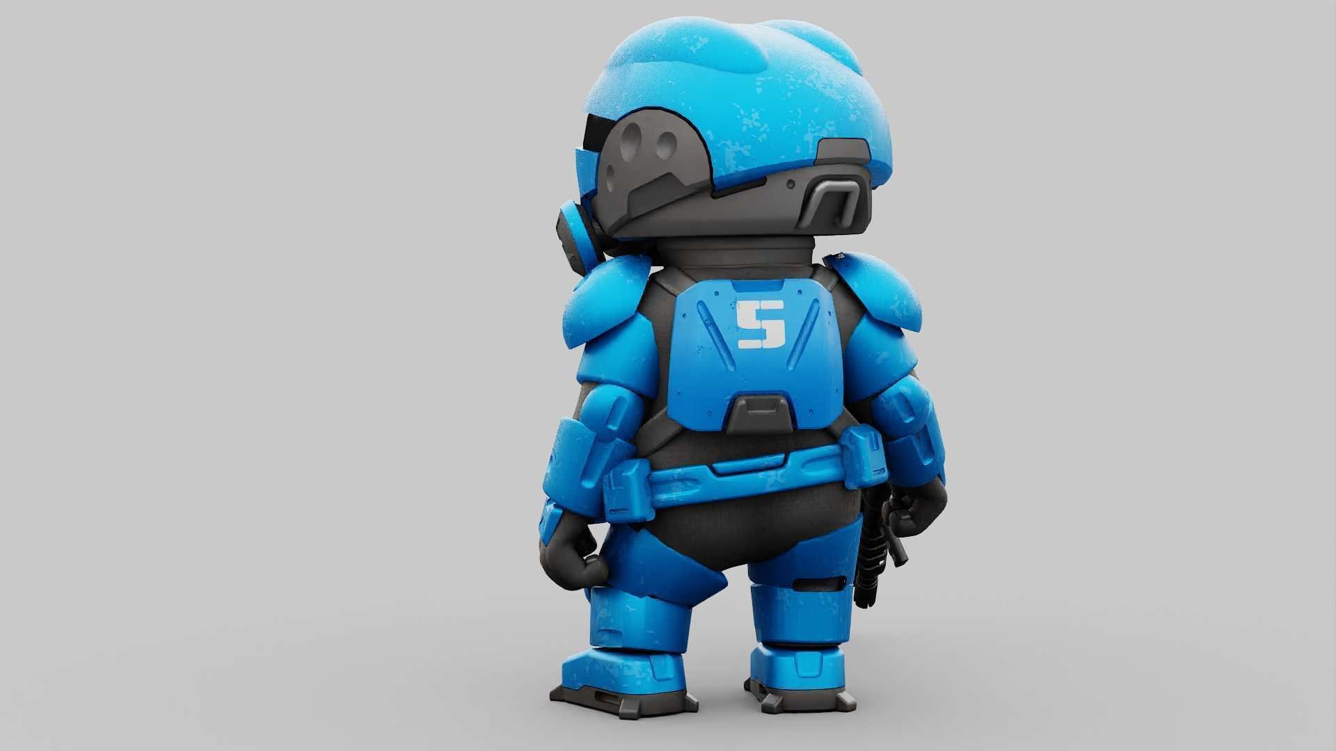 TOON TROOPER ELIOT RIGGED 3D model_25