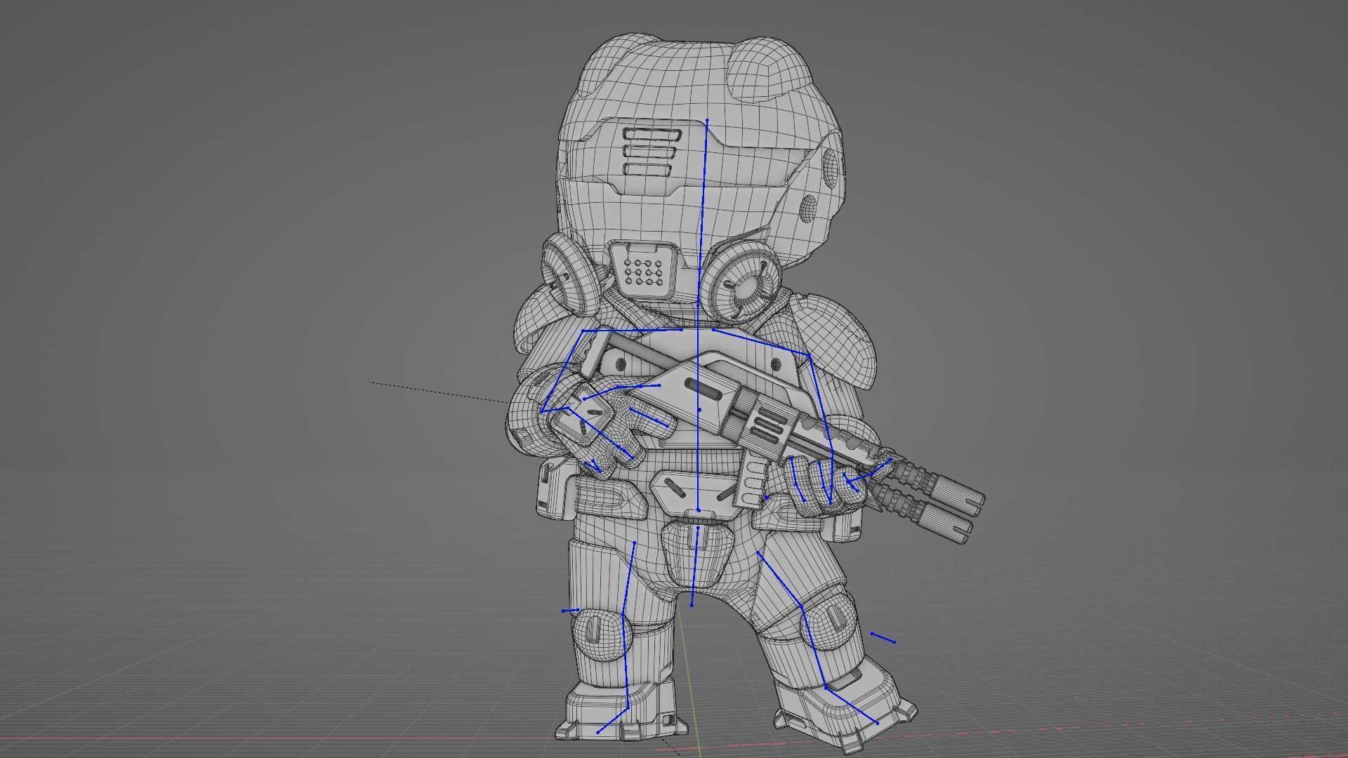 TOON TROOPER ELIOT RIGGED 3D model_35