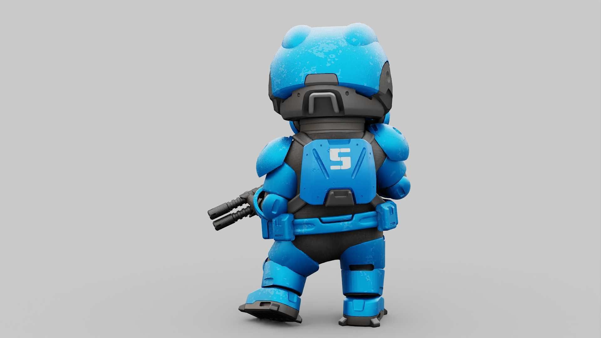 TOON TROOPER ELIOT RIGGED 3D model_8